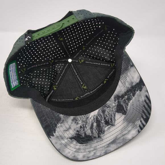 The Heartbeat Brand U.S. Flag Snapback Cap Green One Size Camo Embroidered - Picture 7 of 9